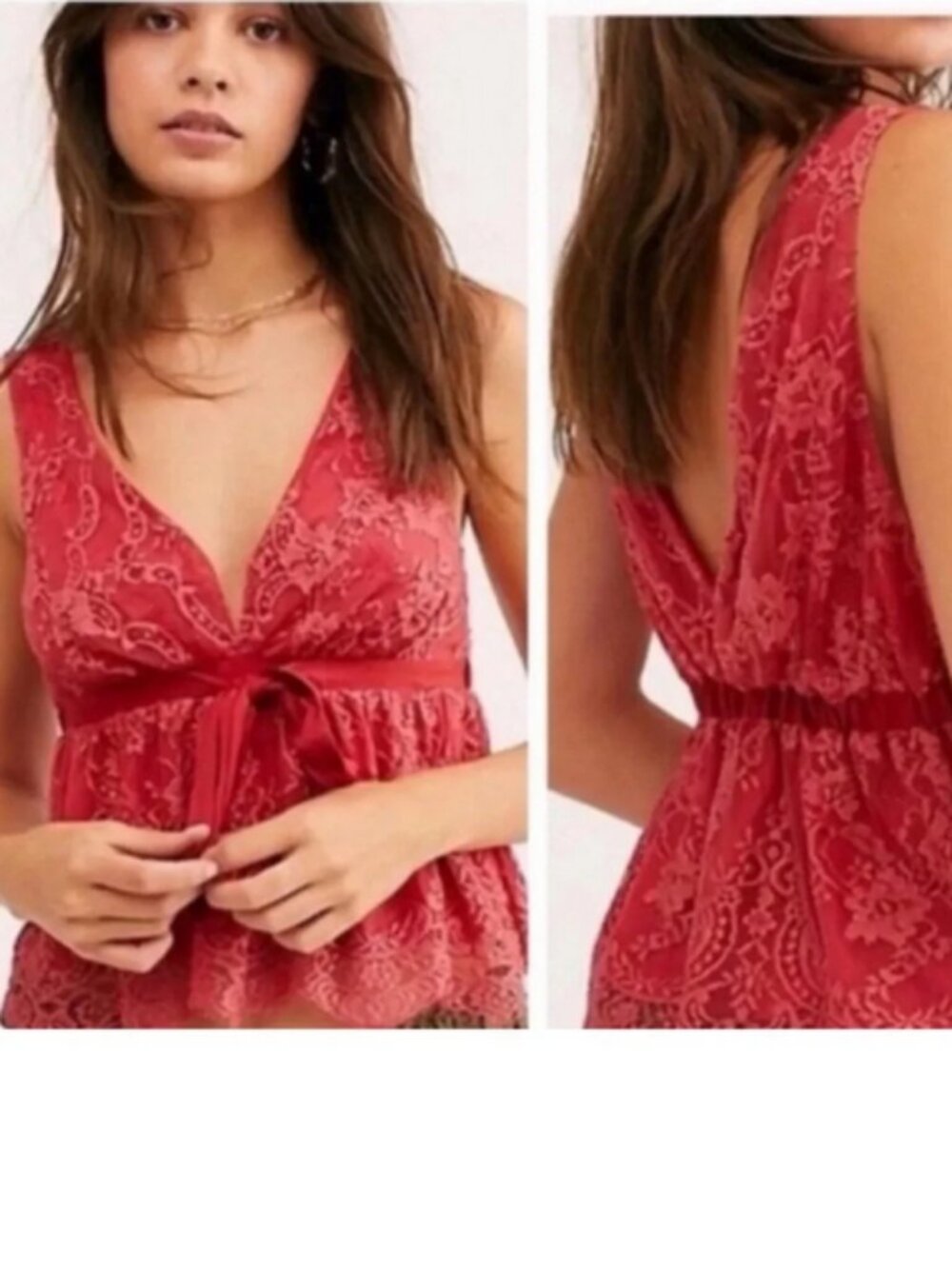 Free People Frenchie Kiss Lace Top